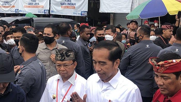 kunjungan Bapak Presiden RI, Joko Widodo ke Pasar Tradisional Baturiti.